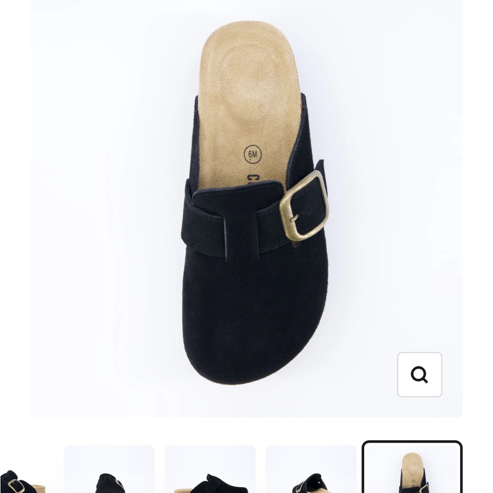 Cushionnaire Black Suede Slides